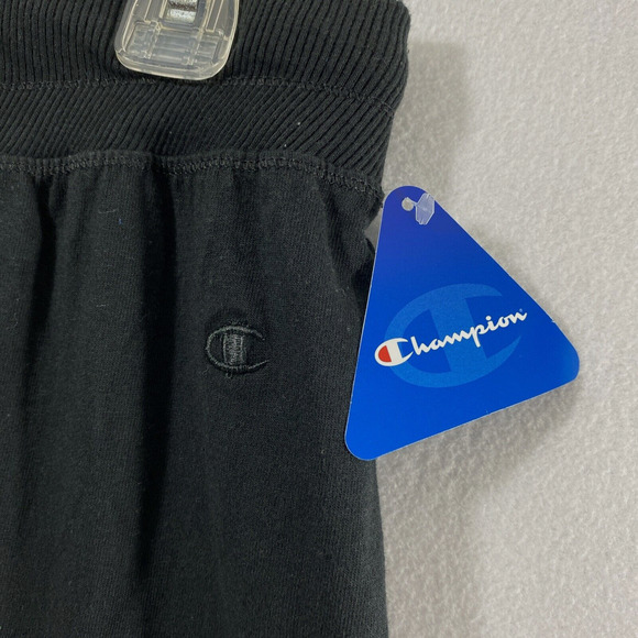 Champion‎ Capri Sweatpants Womens Medium Black Drawstring Joggers Comfy Casual - Picture 2 of 9